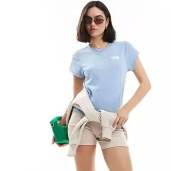 The‎ North Face Tee Women's Large Blue Short Sleeve Tee - Picture 1 of 11